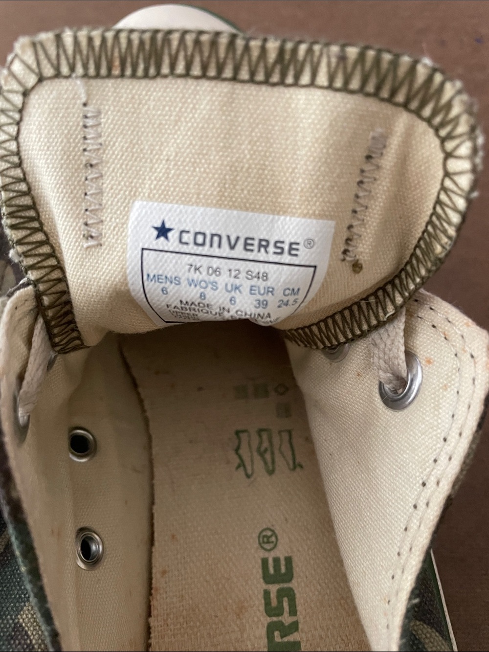 Converse All-Star Camo Low Top Sneakers - Green/Beige - Picture 5 of 6